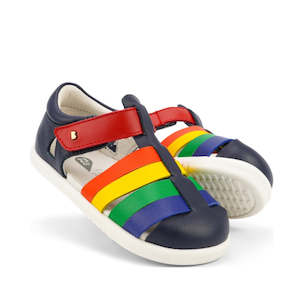 Shoe: Bobux Step Up US Tidal Navy Multi Closed Toe Sandal 732509