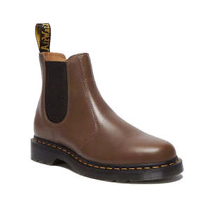 Shoe: Dr Martens - 2976 YS Chelsea Boot Yellow Stitching Dark Khaki Legacy Brown