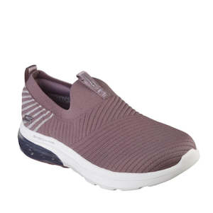 Shoe: Skechers Womens Go Walk Air 2.0 Ocean Stripes Mauve Slip On