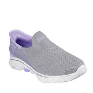 Shoe: Skechers Womens Slip Ins Go Walk 7 Mia  Grey Lavender