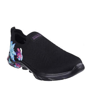 Skechers Go Walk 7 Black Multi Floral Womens Slip On Shoe