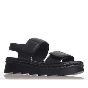 Alfie & Evie Secret Black Chunky Platform Sandals