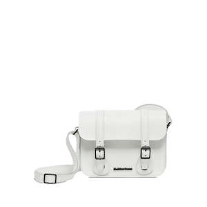 Shoe: Dr Martens Leather Cross Body White Leather Box Satchel