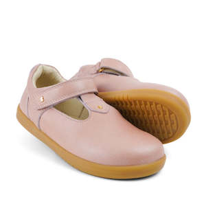 Shoe: Bobux Kids Plus KP Leather T-Bar Louise Pink Dusk Pearl