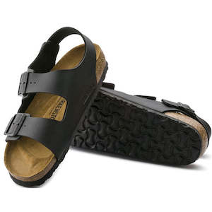 Birkenstock Milano Back Strap Birko Flor Black Regular Width