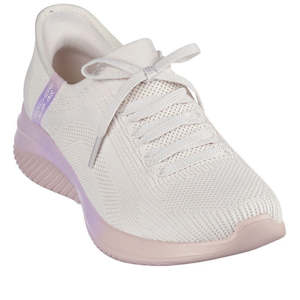 Skechers Womens Slip Ins Ultra Flex 3.0 Classy Hue Natural Off White