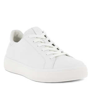 Shoe: Ecco Street Tray White Womens Leather Sneaker