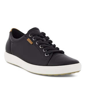 Shoe: Ecco Soft 7 Sneakers Black Womens Leather