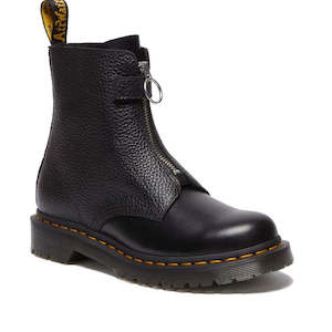 Dr Martens Pascal Front Zip 1460 8 Eye Black  Wanama Leather