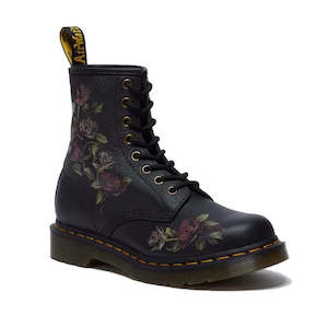 Dr Martens - 1460 Decayed Roses Womens Black Boot