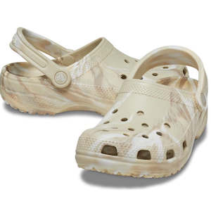 Shoe: Crocs - Classic Marbled Clog Bone Off White Multi Adults