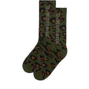 Dr Martens Socks Vertical Logo Unisex Camo Khaki