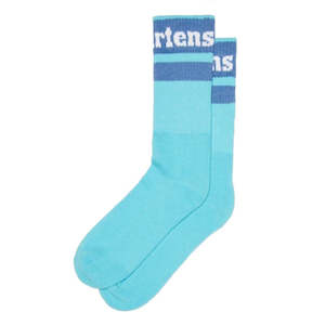 Shoe: Dr Martens Socks Athletic Logo Turquoise Blue