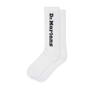 Dr Martens Socks Vertical Logo Unisex White Black