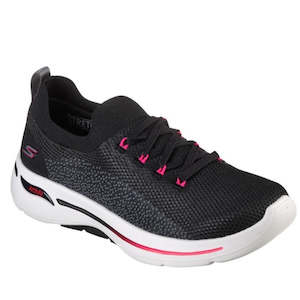 Skechers Go Walk Arch Fit Support Clancy Black Hot Pink