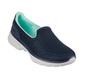 Shoe: Skechers Walking Shoes Go Walk 6 Big Splash Navy Slip on