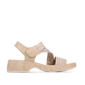 Los Cabos Sportz Sandal with Heel and Back Strap Taupe