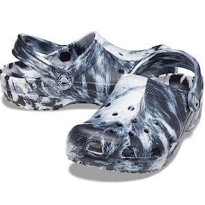 Shoe: Crocs - Classic Marbled Clog Black white Adults