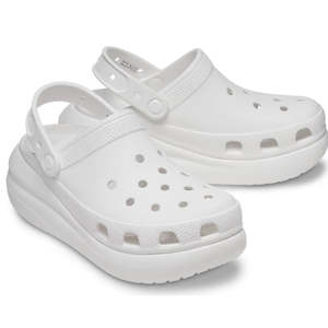 Crocs Classic Crush Clog Adults White Platform CLEARANCE