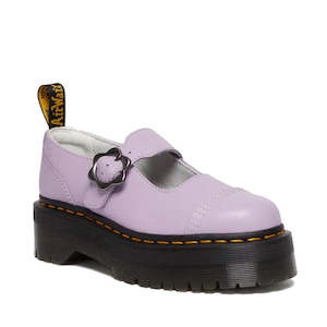 Dr Martens Addina Lilac Flower Buckle Mary Jane Quad Platform