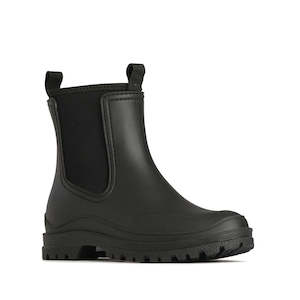 Shoe: Los Cabos Amelia Black Ankle Rain Boot Waterproof