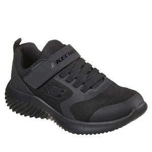 Shoe: Skechers Kids Bounder Gorven Trainer Black School Shoe