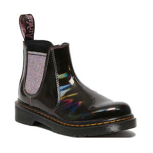 Dr Martens Kids Juniors 2976 J Chelsea Boot Black Lightshow Sparkle Rays