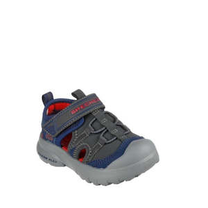 Skechers Toddlers Razor Rush Charcoal Navy Sandal