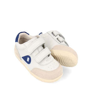 Shoe: Bobux Step Up SU Champ Sneaker First Walker White Blue