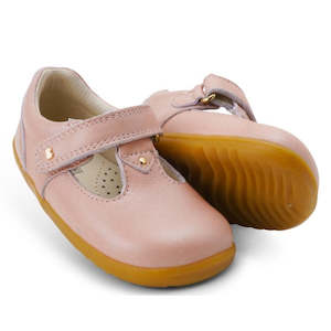 Shoe: Bobux Step Up T-Bar Louise Pink Dusk Pearl 728321