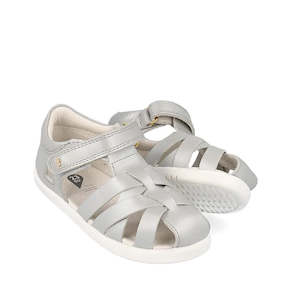 Shoe: Bobux Iwalk IW Tropicana II Metallic Silver Sandal 638320