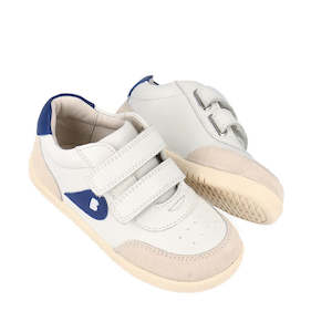 Shoe: Bobux Kids IWalk IW Champ Sneaker Chalk White Blue 650501