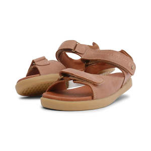 Shoe: Bobux Kid+ Plus Driftwood Caramel Open Toe Sandal 833504A