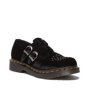 Dr Martens 8065 2 Strap Mary Jane Vegan Black Velvet