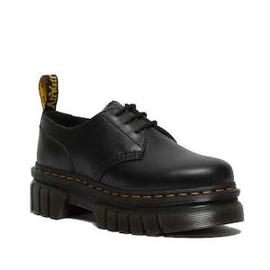 Dr Martens Audrick 3 Eye Platform Shoe Soft Nappa Leather Black