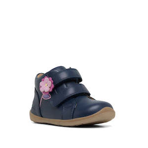 Shoe: Clarks Kids Manuela  Leather Boot Navy