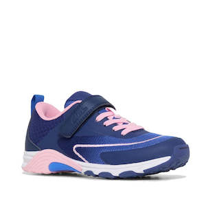 Clarks North Girls Trainer Navy Pink  UK Child 13 - UK youth 6