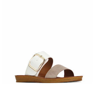 Shoe: Los Cabos Doti Taupe White Light Flexible-Sandal