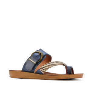 Shoe: Los Cabos Bria Blue Light Flexible Sandal Jandal Navy