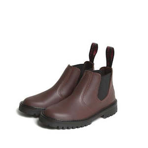 Shoe: Mckinlays Hunter  Pull On Boot uk 11-4 Mahogany Brown leather for kids