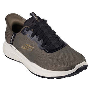 Skechers Mens Slip Ins Relaxed Fit Equalizer Standpoint 5.0 Olive Black