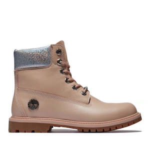 Timberland Heritage 6 Inch Waterproof Boot Light Pink Nubuck  Diamonds and Pearls