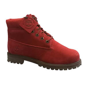 Shoe: Timberland Kids Dark Red Icon Juniors Boots 6 inch Premium Waterproof Boots