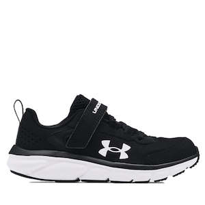 Shoe: Under Armour Assert 8 Black/White Hook & Loop School Shoe PS