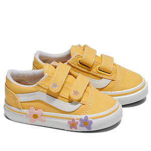 Shoe: Vans Old Skool V Toddlers Flower Yellow