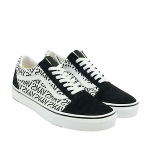 Shoe: Vans Old Skool Adults Vans White Black Logo Clearance