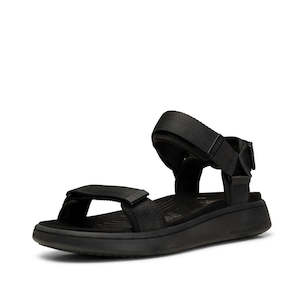 Woden Line Women's 3 Strap Sandal Black