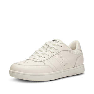 Shoe: Woden Bjork Women's Leather Sneaker Blanc de Blanc White