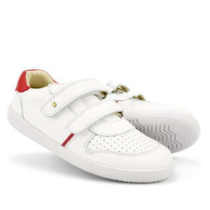 Bobux Kids Plus KP Riley Sneaker White Red CLEARANCE Last One