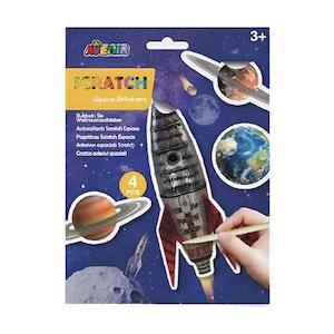 Arts and Crafts: Avenir - Scratch Stickers - Space